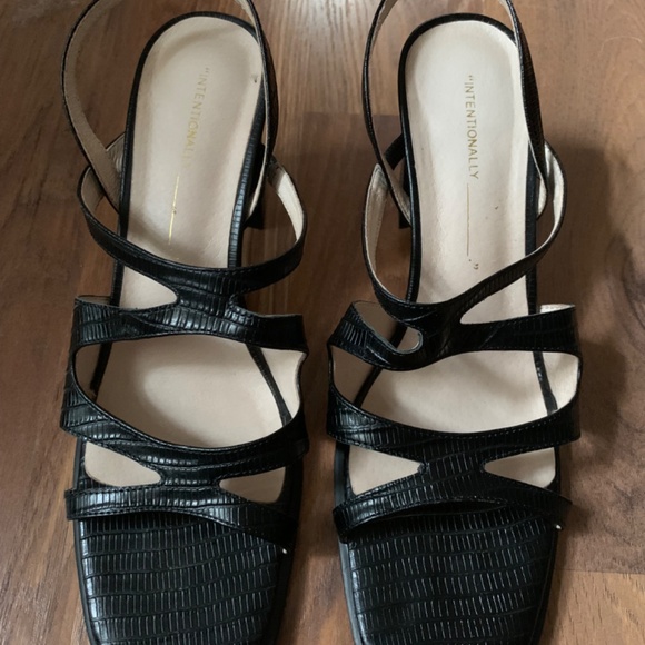 Madewell Intentionally Blank Black Leather Heel Sandal - Picture 3 of 8
